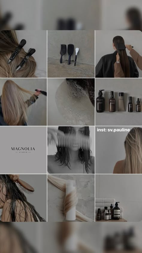 Hair Mood Board Inspiration, Instagram Hair Page Ideas, Hairdresser Instagram, Instagram Mood Board, Hair Mood Board, Hair Salon Pictures, Hairstylist Branding, Hair Salon Marketing, Inspiration Photoshoot