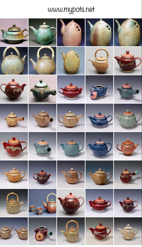 Asian Teapots, Pottery Tea Pots, Pottery Pinch Pot, Ceramic Forms, Stoneware Teapot, Teapot Design, Ceramic Tools, Pottery Teapots, Pottery Tools