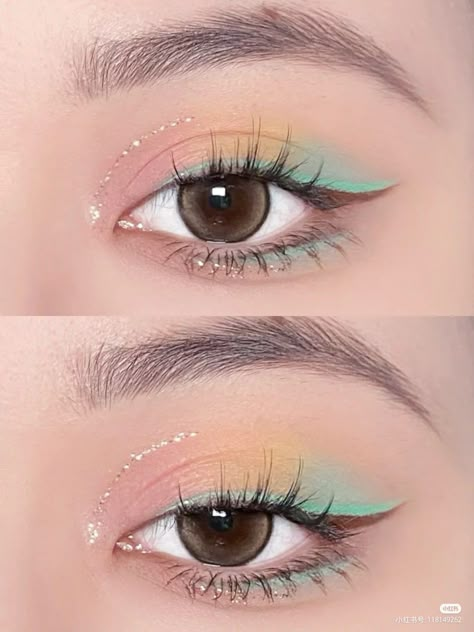 Concert Eye Makeup, Pastel Eyeshadow Looks, Douyin Eye Makeup, Makeup Palette Collection, Cute Eye Makeup, Doll Eye Makeup, Korean Eye Makeup, Barbie Makeup, Eye Makeup Pictures