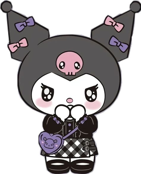 Kuromi Sticker, Walpaper Hello Kitty, Black Spiderman, Hello Kitty Characters, Kitty Drawing, Black Background Wallpaper, Hello Kitty Drawing, Pop Art Comic, Sanrio Wallpaper