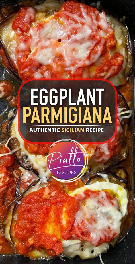 Sicilian Eggplant Parmesan, Authentic Italian Recipes Sicily Sicilian Food, Sicilian Eggplant Recipes, Aubergine Dishes, Sicilian Recipes Authentic, Italian Eggplant Recipes, Eggplant Parmesan Recipe, Italian Feast, Sicilian Food