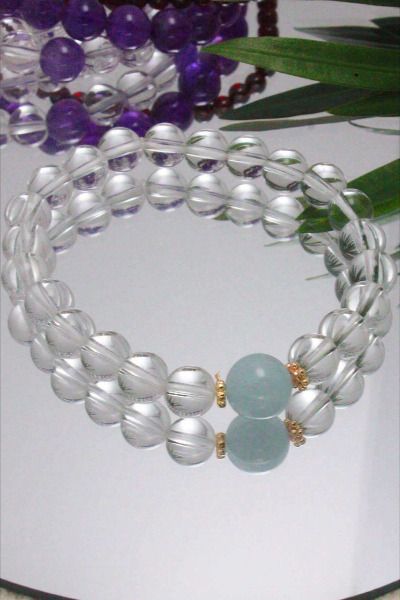 1pc Clear White Crystal Quartz Gemstone DIY Bracelet With Aquamarine Healing Stone Hand String Beaded Ladies Jewelry Birthday For Women Girls Daily Jewelry Collocation Clear Quartz Bracelet, Diy Beaded Bracelets, Diy Gemstone, Strung Beads, Daily Jewelry, Jewelry Birthday, Bracelet Online, Beaded Bracelets Diy, Clear White