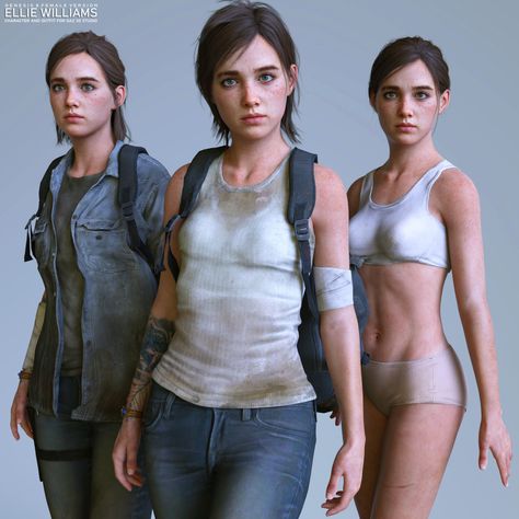 Hot Video Game Characters Female, Ellie Williams Outfit, Ellie Williams Fanart Modern, Ellie Williams Game, Ellie Hot The Last Of Us, Ellie Young, Ellie Art, Ellie Williams Hot Icons, Cyberpunk Women