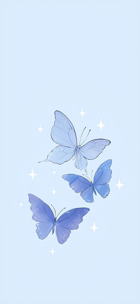 Iphone Wallpaper Girly Blue, Wallpaper Teal, Minimalist Wallpaper Phone, Baby Blue Wallpaper, Blue Butterfly Wallpaper, Blue Pictures, Background Ideas, Iphone Wallpaper Girly, Phone Background