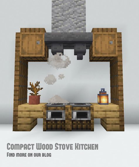 A simple minecraft kitchen idea Stove Minecraft, Minecraft Creative Ideas, Minecraft Build Ideas, Bed Bookcase, Minecraft Small House, Minecraft Kitchens, Minecraft Kitchen Ideas, Minecraft Interior, Minecraft Interior Design