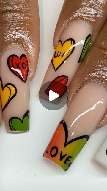 Jamaican Nail Designs Nailart, Bhm Nails, Juneteenth Nail Design, Juneteenth Nails, Freestyle Nails, Biscoff Recipes, Vday Nails, Gel Designs, Gel Nail Designs