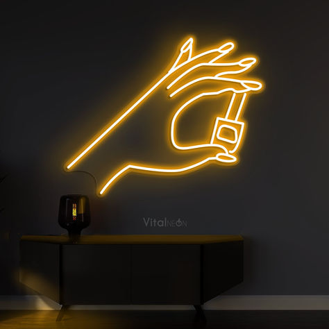 Illuminate your space with our Nail Hand LED Neon Light! Perfect for nails salons, bedrooms, homes, beauty rooms, and girly rooms, this vibrant nail polish neon light adds a chic touch to any setting. Ideal for nail salon shops, it enhances your decor with stylish and inviting illumination. Durable and easy to install, our neon sign is a must-have for creating a trendy atmosphere. Transform your space with this eye-catching decor piece today! #NailHandLEDNeonLight #NailsSalonNeonSigns Neon Light Nails, Home Beauty Room, Beauty Rooms, Sign For Bedroom, Neon Nail Polish, Light Nails, Vibrant Nails, Nails Salon, Girly Room