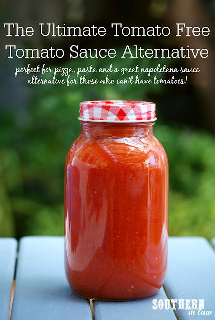 The Ultimate Tomato Free Tomato Sauce Recipe - tomato free, nightshade free, tomato intolerance, nightshade intolerance, gluten free, vegan, egg free, dairy free, nut free, allergy friendly recipes, homemade nomato sauce Tomato Free Dinner Recipes, Nightshade Free Vegan Recipes, Non Acidic Tomato Sauce, Low Histamine Sauce Recipes, Nightshade Free Gluten Free Recipes, Dairy And Tomato Free Recipes, Vegan Nightshade Free Recipes, Nightshade Free Pasta Sauce, Salicylate Free Recipes