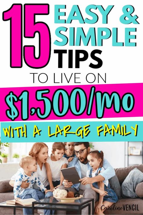 Do you want to learn to live on one low income? Here's how one family lived on $1500 month with a large family. #livingononelowincome #livingpaychecktopaycheck #budgetingforlargefamily #smallbudget #budgetingtips #budgetinghacks #moneysavingtips How To Live On One Income, Low Income Living, Organized Finances, Month Budget, One Income Family, Live A Full Life, Money Inspiration, Living Within Your Means, Money Saving Apps