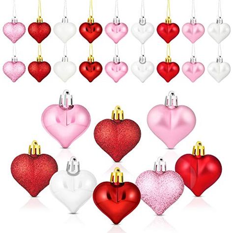 WILLBOND 36 Pieces Glitter Matt Heart Shaped Ornaments Tr... https://smile.amazon.com/dp/B081BWMWD1/ref=cm_sw_r_pi_dp_U_x_.D1nEb26C0K0W Wedding Decor Red, Red Wedding Decorations, Rose Gold And Silver, Decorations For Home, Valentines Day Weddings, Glitter Hearts, Romantic Valentine, Heart Ornament, Home Party