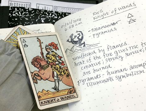 Keeping a Tarot Journal: You Have to Do It | benebell wen Ace Of Wands Tarot Meaning, Tarot Journal Ideas, Ace Of Wands Tarot, Ace Of Wands, Knight Of Wands, Wands Tarot, Tarot Journal, Tarot Meanings, Float Your Boat