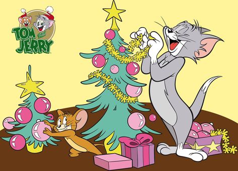 Tom and Jerry Christmas Christmas Tom And Jerry, Tom And Jerry Christmas, Tom Und Jerry, Tom And Jerry Pictures, Holiday Cartoon, Tom And Jerry Cartoon, Tom Y Jerry, Christmas Yard Art, Christmas Jokes