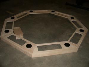 Poker Table Diy, Octagon Poker Table, Poker Table Plans, Table Poker, Poker Table Top, Outdoor Woodworking Plans, Bumper Pool, Woodworking Desk Plans, Poker Tables