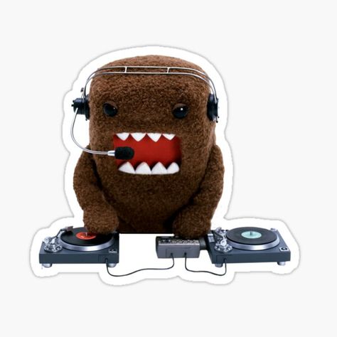 Domo Sticker, Domo Kun, Hand Art Drawing, Hand Art, Christmas Stickers, Custom Magnets, Hard Hats, Laptop Stickers, Funny Stickers