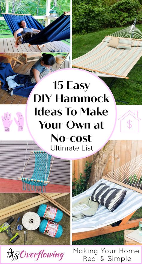 Homemade Macrame Hammock Hamicks Outdoor Diy, How To Make A Hammock, Macrame Hammock Tutorial, Hammock Stand Diy Easy, Macrame Hammock Pattern, Homemade Hammock, Hammock Pattern, How To Makr, Deck Hammock