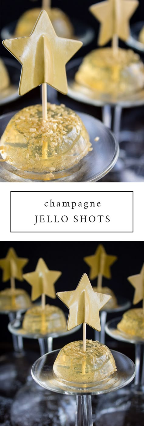 These champagne jello shots are absolutely perfect for New Years Eve or in place of your New Years Even drinks. Bottoms up! Wine Jello Shots, Champagne Jello, Champagne Jello Shots, Cranberry Jello, Jelly Shots, Pudding Shots, Jello Shot Recipes, Jello Shot, New Year's Food