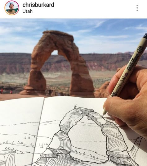 Delicate Arch, Rpg Map, Landscape Drawings, Mountain Art, Sketchbook Inspiration, Urban Sketching, Pen Art, Uncharted, Art Journal Inspiration