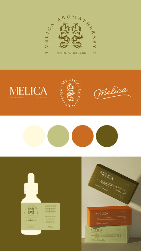 A cutsie small presentation of Melica, a Greek aromatherapy and candle company 😋 Candle Company Branding, Candle Graphic Design, Twisty Candles, Candle Graphic, Candle Boxes, Brand Boards, Candle Logo, Twist Candle, Candle Brand