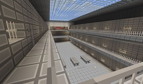 minecraft prision Minecraft Prison Build, Minecraft Prison Ideas, Jail Minecraft, Minecraft Jail, Redstone Ideas, Jail Ideas, Minecraft Prison, Modern Minecraft, Modern Minecraft Houses