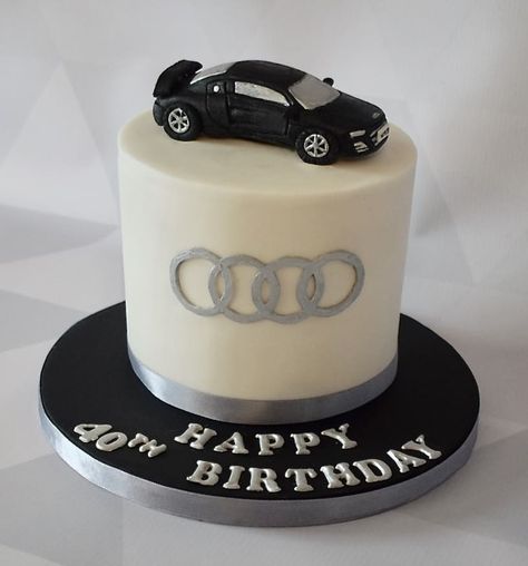 Bespoke cake service on Instagram: “A simple one ordered by the lovely @veene_b , thank you for the awesome feedback hope to make more cakes for you all in the future 😊 #audi…” Car Theme Cake, Car Cakes For Men, Car Cakes For Boys, Bmw Cake, Cars Cake Design, Birthday Cake For Boyfriend, Cars Theme Cake, Car Cakes, Birthday 20