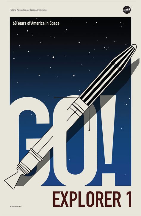 Blast from the past: How Explorer 1, America's first satellite, launched the space race and NASA - Los Angeles Times Satellite Illustration, Vintage Space Poster, Nasa Art, Explorer 1, Nasa History, Nasa Poster, Nasa Missions, Disney Cards, Nasa Jpl