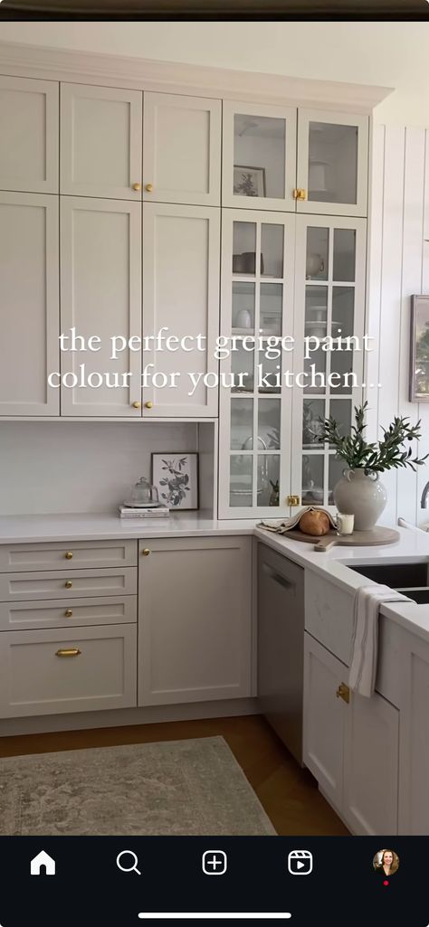 Sherwin Williams Pale Oak Cabinets, Sherwin Williams Pale Oak, Pale Oak Kitchen, Pale Oak Cabinets, Oak Floor Kitchen, Pale Oak, Gray Floor, Greige Paint Colors, Kitchen 2024