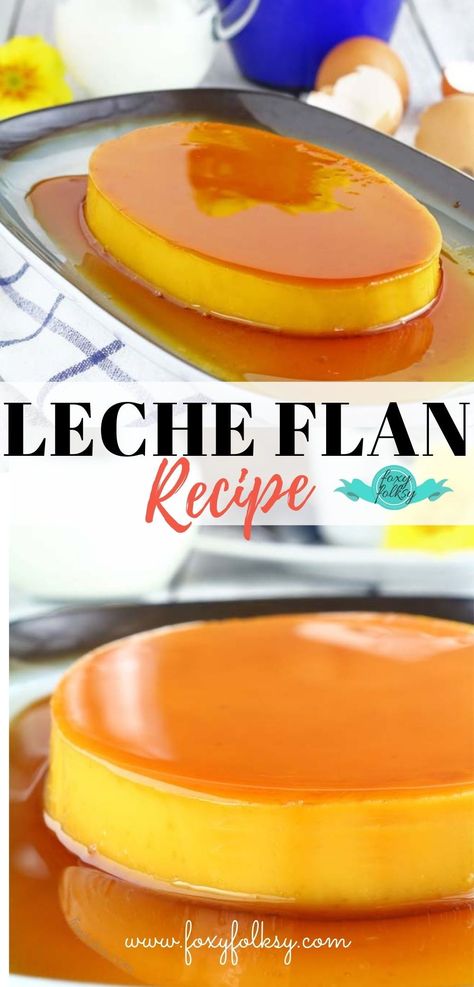 Easy Flan Recipe, Filipino Leche Flan, Easy Flan, Flan Recipe Easy, Filipino Dessert Recipes, Caramel Custard, Filipino Food Dessert, Filipino Dessert, Flan Recipe