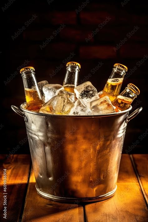 Beer Buckets, Beer Bucket, Vector Character, Buckets, Wooden Tables, Stock Illustration, Beer, Football, Coffee