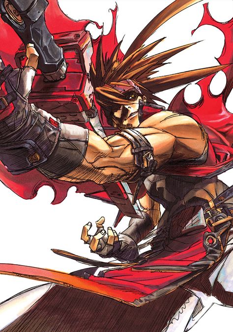 Sol Badguy from Guilty Gear - Guess what, he is a scientist, that is one smexy scientist. Sol Badguy, Gear Art, The Guilty, Guilty Gear, Rock Guitar, Rock Metal, Comics Art, Game Character Design, Video Game Art