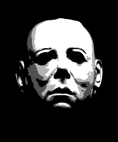 Michael Myers - fan made minimalism - black and white Michael Myers Silhouette, Michael Myers Poster, Michael Meyers Halloween, Michael Myers Art, Michael Myers Mask, John Carpenter Halloween, Halloween 1978, Halloween Stencils, Halloween Film