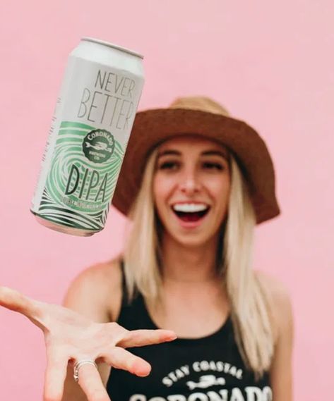 Lifestyle Product Photography People, Beverage Photoshoot Ideas, Beverage Photoshoot, Photography Angles Tips, Canned Beverage Photography, Can Drink Product Photography, Drink Product Photography With Model, Model Looks, Creative Lifestyle