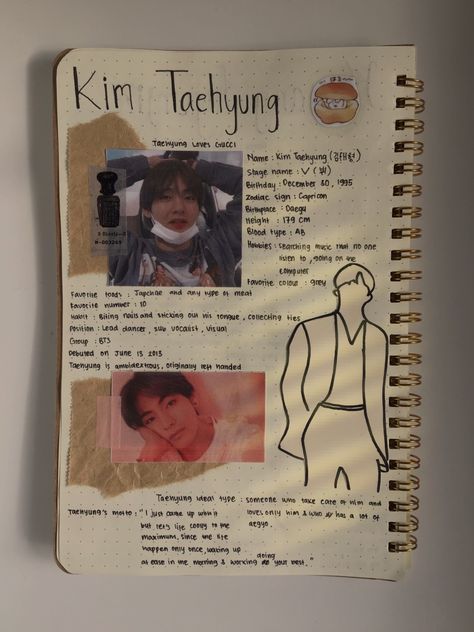 #kpopjournal #bts Taehyung Journal Ideas, Kim Taehyung Journal, Taehyung Journal, Nail Biting, All About Kpop, Diary Ideas, Love Only, Stick It Out, Book Art Drawings