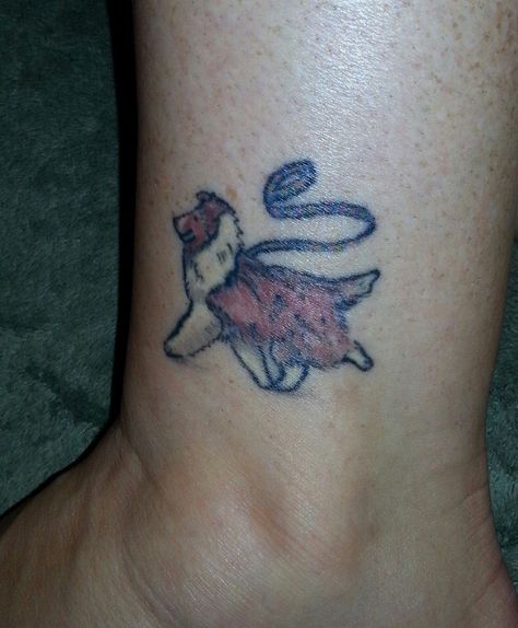 Sheltie tattoo #Shetlandsheepdog Adventure Quotes Tattoo, Sheltie Tattoo, Collie Tattoo, Sheltie Dogs, Weird Tattoos, Rough Collie, Collie Dog, Dog Tattoo, Name Tattoo