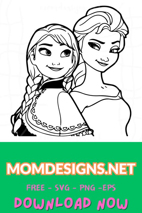 Frozen Svg Free, Frozen Clipart, Elsa Svg, Frozen Svg, Billboard Advertising, Anna And Elsa, Monochromatic Palette, Black And White Theme, Marketing Collateral