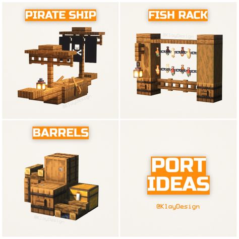 Minecraft Village Structures, Minecraft Villager Stall Ideas, Minecraft Bar Ideas Medieval, Minecraft Medieval Village Ideas Layout, Medieval Minecraft Builds Easy, Minecraft Fishing Village Ideas, Minecraft Village Details, Minecraft Hotel Ideas, Minecraft Shop Build