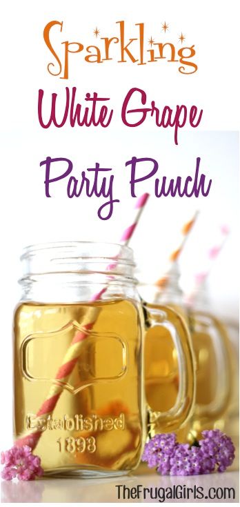 Sparkling White Grape Party Punch Recipe Strawberry Lemonade Punch, Lemonade Punch Recipe, Party Punch Recipe, Sparkling Punch, White Grape Juice, Sparkling Grape Juice, Lemonade Punch, Party Punch Recipes, Alcoholic Punch