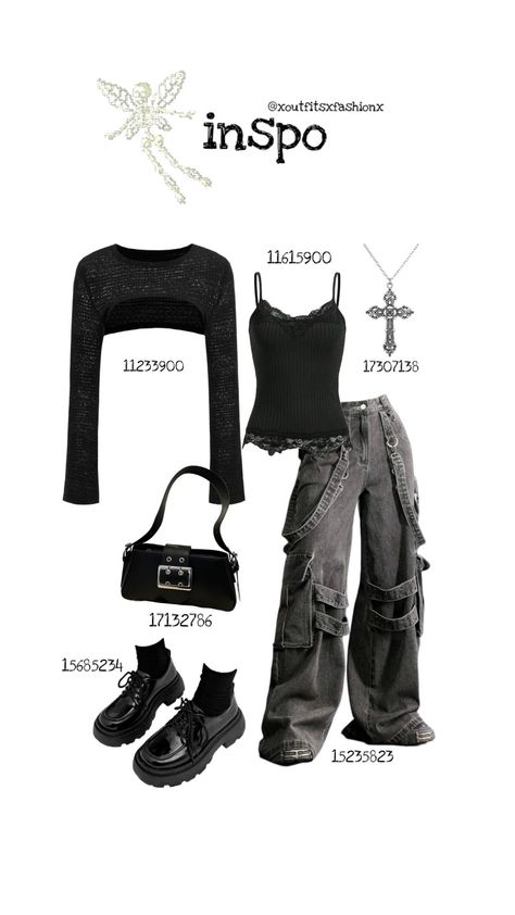 Shein Gothic Outfits, Shein Fits With Code, Acubi Capsule Wardrobe, Shein Alternative Outfits, Shein Outfit Inspo Codes, Grunge Shein Outfits, Shein Grunge Outfits Codes, Acubi Shein Codes, Shein Goth Outfits