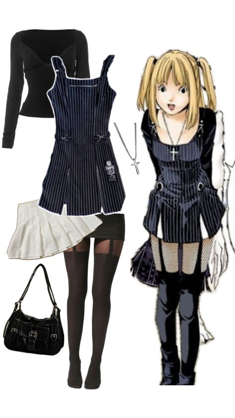 Misa Amane Outfit, Misa Amane, Runway Fashion Couture, Fits Aesthetic, Anime Inspired Outfits, Casual Cosplay, Costume Outfits, Cute Simple Outfits, Cosplay Outfits