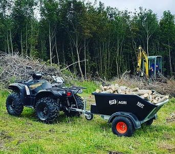 Quad Trailer - Quad Bike Trailer - Fresh Group Products Quad Trailer, Bales Of Hay, Atv Trailers, Off Road Trailer, Trailer Build, Compact Tractors, Bike Trailer, Atv Quad, Quad Bike