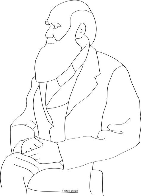 Darwin Drawing, Human Body Outline, Charles Darwin Evolution, Portraits Artwork, Darwin Evolution, Body Outline, Memorial Museum, Charles Darwin, Gcse Art