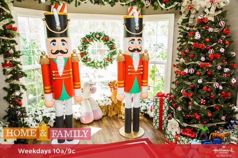 Bigger is better with these Life-sized Nutcrackers! For more Christmas DIYs, tune in to Home & Family weekdays at 10a/9c on Hallmark Channel! Nutcracker Diy, Diy Nutcracker, Nutcracker Christmas Decorations, Christmas Yard Decorations, Christmas Material, Christmas Decorations Diy Outdoor, 12 December, Christmas Yard, Christmas Crafts Decorations