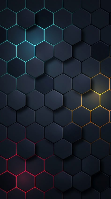 Neon Hexagon Wallpaper, Black Hd Wallpaper, Galaxy Wallpaper Iphone, Beautiful Abstract Art, Galaxy Phone Wallpaper, Blackest Night, Gaming Wallpapers, Screen Wallpaper, I Wallpaper