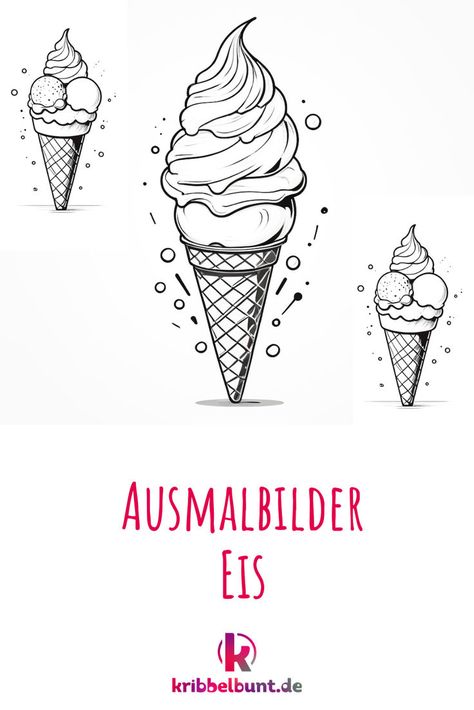 Was gibt es besseres als sich im Sommer mit einem leckeren Eis zu verwöhnen. Mit unseren kostenlosen Ausmalbildern könnt ihr Eis in der Waffel oder sogar Eisbecher ausmalen. Das ganz nach eurem Geschmack.🍦 Quick Saves