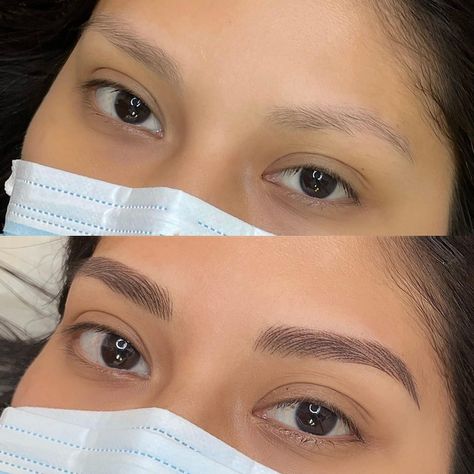 Powder Microblading Eyebrows, Eyebrows Tattoo Microblading, Nano Eyebrows, Realtor Aesthetic, Eyebrow Images, Permanent Brows, Ombre Powder Brows, Nano Brows, Mircoblading Eyebrows