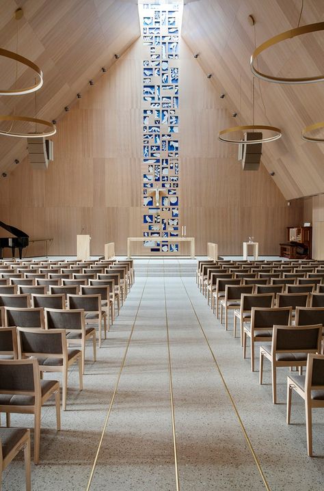 Gallery of Vennesla Church / LINK arkitektur - 20 Modern Church Design, Modern Church Architecture, Church Design Architecture, Church Building Design, Church Interior Design, Modern Church, Modern Entrance, Wood Architecture, Church Interior