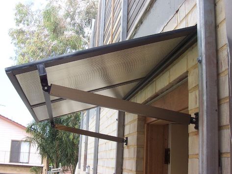 window-awning-sydney Front Door Canopy Uk, Door Canopy Modern, Aluminum Window Awnings, Awning Over Door, Front Door Canopy, House Awnings, Porch Awning, Door Awning, Metal Awning