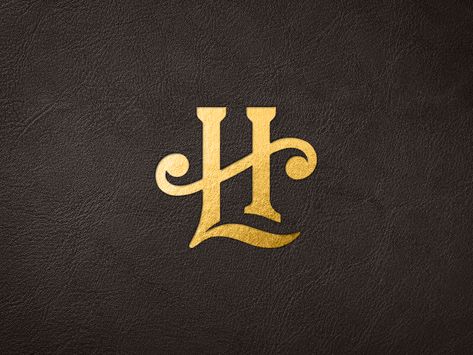 L + H Monogram by Ryan Fox H And L Logo, Eh Monogram Logo, Lh Monogram Logo, He Monogram, Hl Monogram Logo, Monogram Business Card, Hl Logo Design, Lh Logo Design, H Logo Design Letter