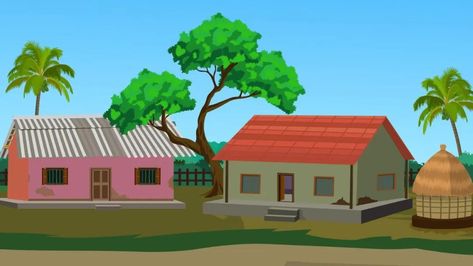 Village background design. #animator #animation #village #background #indian Village Background Indian, Indian Animation, Yard Background, Cartoon Village, Walking Cartoon, Village Scene Drawing, Village Background, Animation Landscape, Illustration Indian