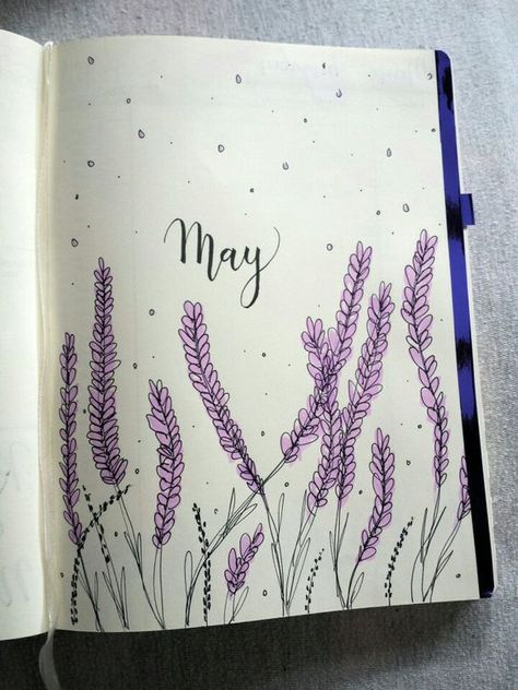 20 Fantastic Ways and Ideas for May Bullet Journal Pages   #diyideas #bujoideas #bujopages #bulletjournal #bulletjournalpages May Bullet Journal Cover, Bullet Journal Cover Page Ideas, Bullet Journal Simple, Journal Cover Page Ideas, Cover Page Ideas, Journal Cover Page, Bullet Journal Pages, Weekly Log, How To Bullet Journal