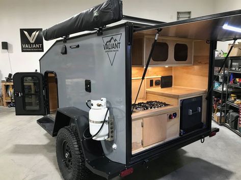 Overland Camper Trailer, Overlanding Trailer, Jeep Camping Trailer, Micro Camper Trailers, Off Road Teardrop Trailer, Teardrop Camper Plans, Small Camper Trailers, Camping Trailer Diy, Small Camping Trailer